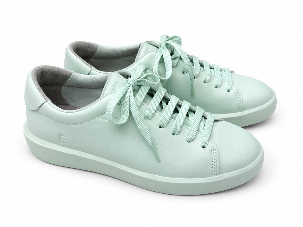 EVERLANE ReLeather Court Sneakers Mint Green Leather Unisex Mens 5 Womens 7